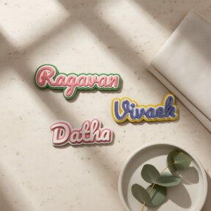 Tricolor Name Fridge Magnet